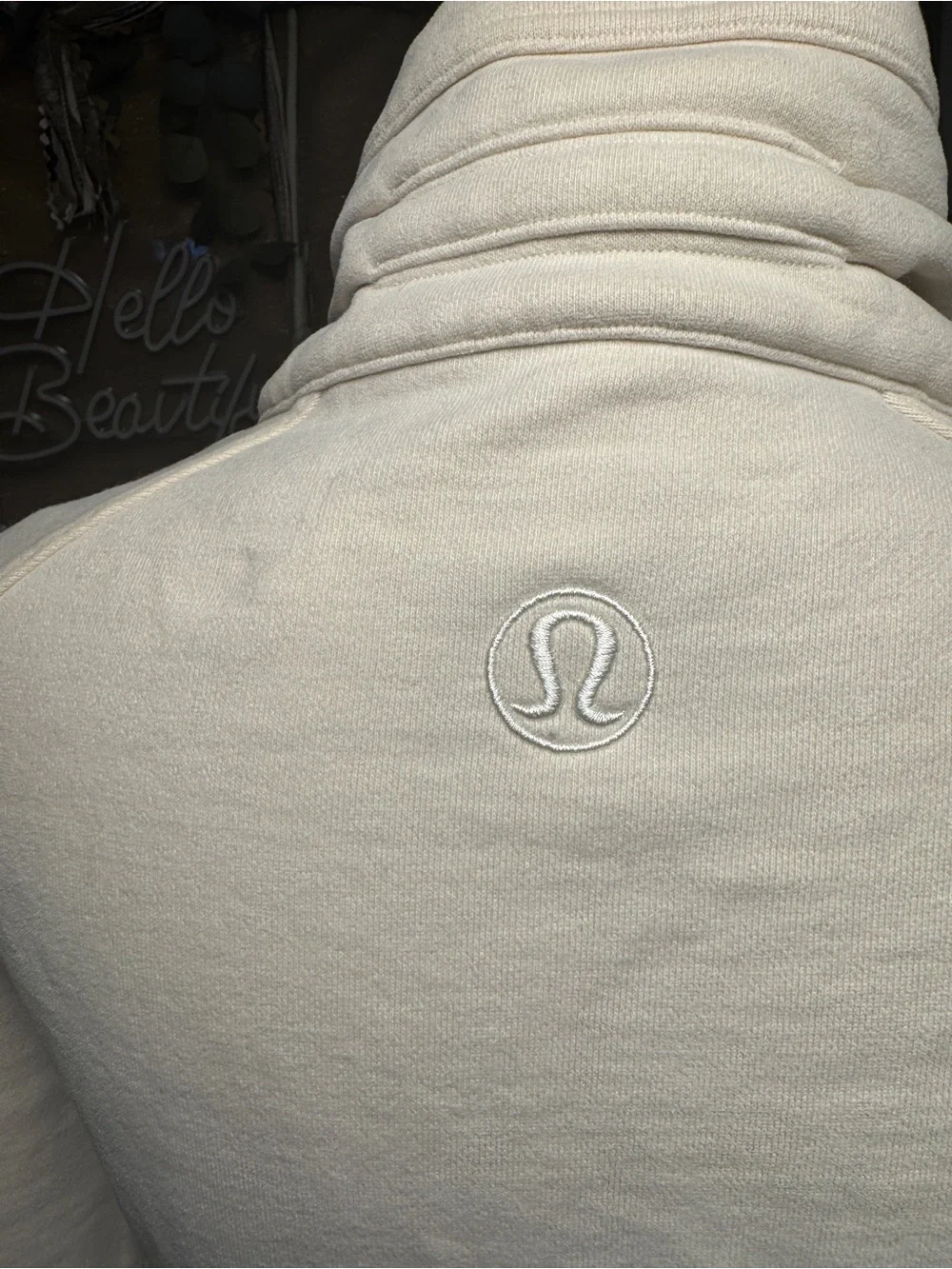Women's Lululemon Cream High-Collar Zip Active Jacket